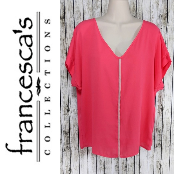 Francesca's Collections Coral Dolman Top -… - Picture 1 of 6